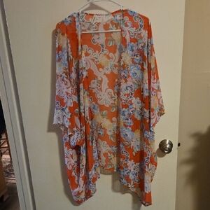 Floral Orange Kimono
